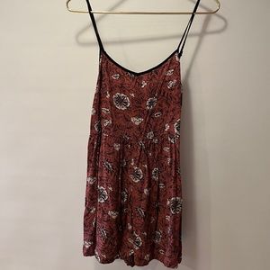 Brown & Black Floral Romper Size S